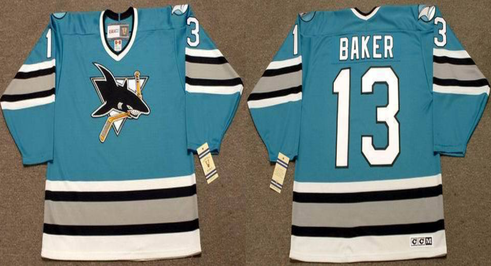2019 Men San Jose Sharks #13 Baker blue CCM NHL jersey 